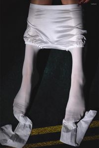 Kadın çorap kadın seksi taytlar parlak külotlu çorap moda kadınlar güzellik bacağı parlak şeffaf vücut çorapları ipeksi erotik iç çamaşırı