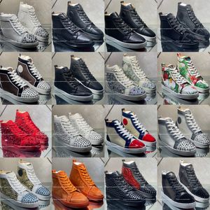 2024 Christain Loubotin Red Bottomlies Designer Platform Casual Shoes high tops Loafers Rivets Low Studed Customizable in 200 colors Mens Women Fashion Snea Y4QK