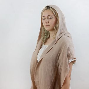 Scarves Organic Cotton Hood Unisex Muslin Cowl Shrug Festival Gypsy Rave Convertible Head Cover Shawl Cape 230927