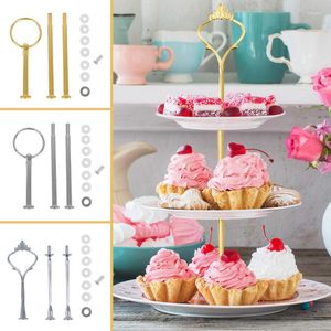 Gorks Creative Crown Cupcake desserthållare Fruktbricka Display Cake Stand Rack 3 Tier Fittings Hårdvara för bröllop