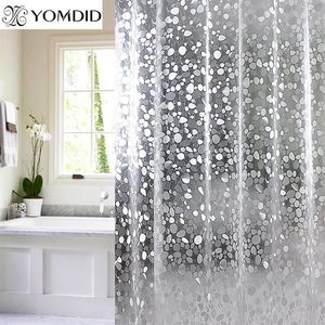 Plastik PVC 3D Su Geçirmez Duş Perdesi Şeffaf Beyaz Temizlik Banyo Anti Küf Yarı saydam Banyo Perdesi 12 PC HOCS L268V