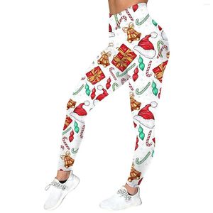 Women's Leggings Christmas Printed High Waist Women Cotton Pants Tights With Pockets For 2x Shorts