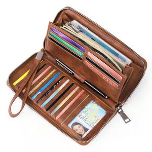 Great quality zipper women designer wallets Rfid-protected vintage lady cowhide fashion casual coin zero card purses multi-function female phone clutchs no498