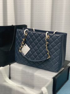 10A Top Class 1:1 Mirror Quality Caviar bag Tote Women Shoulder Bag with Diamond Plaid Chain Shoulder Strap High Capacity Oblique Body Bag