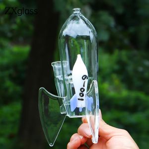 Rocket Glass Rig Hookah Glass Bong Cylinder Smoking Pipe Mini Oil Rig Rocket Shape Filter Blue Water Pipes Shisha 14mm Bowl Wholesale