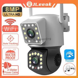 Obiettivo CCTV JLeeok 4K 8MP Dual Lens PTZ Wifi Camera AI Human Auto Tracking Outdoor 4MP Security CCTV Video Surveillance Camera Yoosee YQ230928