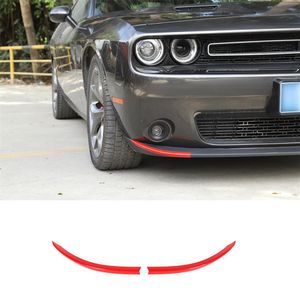 Red Front Bumper Lip Cover Trim Styling Frame Bezel For Dodge Challenger SXT 15 Exterior Accessories2946