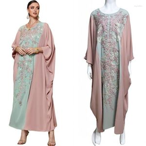 Ubranie etniczne Ramadan Eid muzułmańskie kobiety z koralikami szaty marokańskie sukienki imprezowe Dubai Abaya Turkish African Kaftan Arabic Musulman