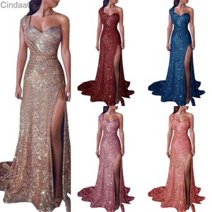 Wholesale Plus Size Evening Dress Woman Neck Hanging Banquet Elegance Sexy One Shoulder Hot Gold Party Prom Bodycon Dresses 4xl