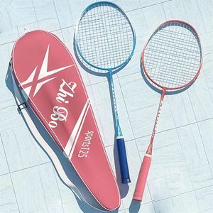 Racchette da badminton Set di racchette singole e doppie ultraleggere resistenti per uomini donne adulti studenti 230927