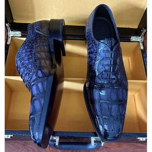 2024Dress skor eyugaoduannanxie ankomst krokodil läder för manlig borste färg män formellt