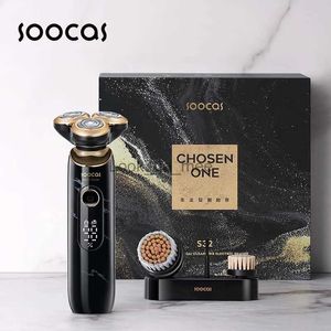 Electric Shaver SOOCAS S32 Electric Shaver Auto Razor Man Shaving Machine LED Display IPX7 Waterproof 3-blade design Shaving YQ230928