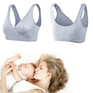 Maternidade Intimates Mulheres Roupa Interior Dormir Sem Underwire Pull Up Enfermagem Inserções Removíveis Mistura de Algodão Sem Costura Sólida Esportes Maternidade Bras 230927