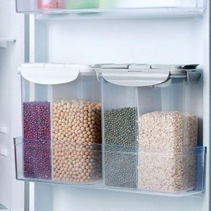 Storage Bottles Capacity Space-Saving Kitchen Utensils Double Grid Grain Box Tank Food Container