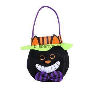 Totes Hobe's nuove decorazioni di Halloween cappello borsa rotonda giorno borsa regalo caramelle per bambini borsa zucca04blieberryeyes