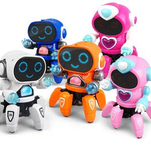 Zeka oyuncakları dans eden altı pençe balık robotu elektronik evcil hayvan, müzik ile komik yürüyüş çocuklar için çocuklar için oyuncaklar erkek çocukların doğum günü hediyeleri 230928