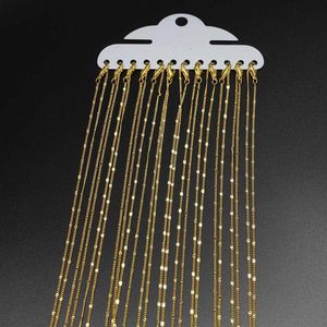 40cm 1 25mm Lobster Clasp Chain For Diy Necklace Jewelry Making Rhodium Gold Silver Color Findings Accessories 12pcs Pack314m