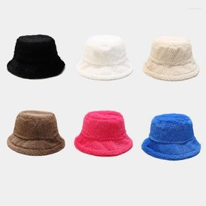 BERETS 2023 WINTER POLYESTER WARE SOLID COLOR BACKET HAT FISHENMAN MEN AND WOMEL TRAVEL 191