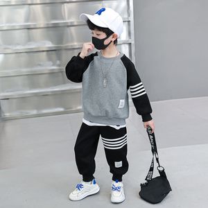 2023 High quality children's boys set sportswear two-piece set kids Autumn casual clothing Christmas gift