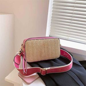 Hip ma Womens snapshot High Quality Camera Bag Lady Straw Purse Handbag Famous Designer Small Crossbody Bags Mini Small Shoulder Bags 230407