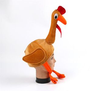 20 pçs adulto criança bonito cabeça de frango máscara de pelúcia galo chapéu fazenda animal pássaro festa halloween traje acessório presente frango hat213o