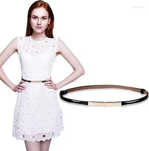 Belts Women Waist Belt Metal Buckle Girls Ladies Dress Clothing Simple Style Patent Leather Stretch Waistband For Daily Wear