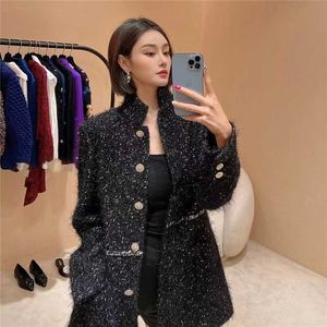 Jackets Womens Chan Women S Model Catwalk Jacket High Quality Long Suit Tweed Coat Autumn Winter Mother Day Gift Valentine Birthday Thanksgiving Christmas