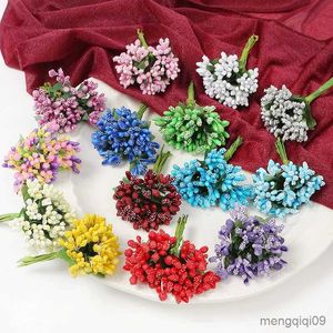 Decorações de natal decoração de natal flores artificiais estame para decoração de casa decoração de casamento guirlanda navidad diy scrapbook acessórios de presente