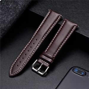 Assista Bandas Business Soft Watchband Genuíno Couro Strap Calfskin Homens Mulheres Watch Band Watch Acessórios Pulseira 16mm 18mm 20mm 22mm 24mm 230927