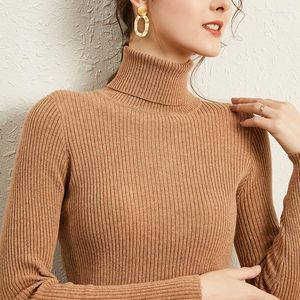 Women's Sweaters Autumn Winter Simple Turtleneck Sweater Casual Women Thickened Jumper Long Sleeve Tops Knitted Pullover Cashmere 29127
