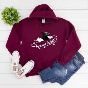 Feminino você está bem lovejoy kawaii anime lovejoy gráfico engraçado lovejoy camisa preguiçoso gato lovejoy pullovers yq230928