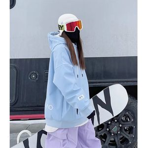 Kadın Hoodies Sweatshirts Parlak Renkli Büyük Boy Kayak Hoodie Erkekler İçin Kadın Açık Mekan Kar Snowboard kapüşonlu kazak ekipmanları spor giyim 230927