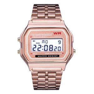 2023 mode Retro Vintage Gold Uhren Männer Elektronische Digitale Uhr LED Licht Kleid Armbanduhr relogio masculino FYMHM102261K