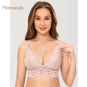 Maternity Intimates MOMANDA Lace Maternity Nursing Bra Breastfeeding Wirefree Lightly Padded Lingerie Bralette For Pregnant Women Lactation DD E 230927