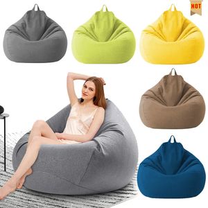 Chair Covers Big Lazy Sofas Cover Beanbag Sofa Cover No Filler Bean Bag Chair Pouf Bed Futon Seat Tatami Puff Relax Lounge Furniture Decorate 230927