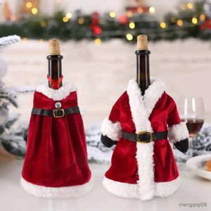Dekoracje świąteczne świąteczne okładka wina Wesołych dekoracji świątecznych do domu ozdoby świąteczne Xmas Navidad Natal Prezenty Nowy rok