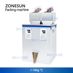 ZONESUN Digital Control Particle Filling Machine Granule Packing Equipment Beans Nuts Rice Weigher Packaging ZS-GWF3