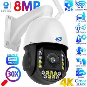 Obiettivo CCTV 8MP 4K Telecamera IP esterna Zoom 30X WiFi PTZ Speed Dome Telecamera CCTV Tracciamento umanoide Telecamere di sorveglianza di sicurezza notturna a colori YQ230928