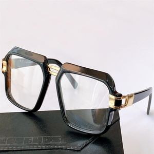 Legendy 6004 Okulary okulary szklanki vintage czarne złoto pilot kwadratowy rama okulary męskie okulary przeciwsłoneczne ramy z pudełkiem265U