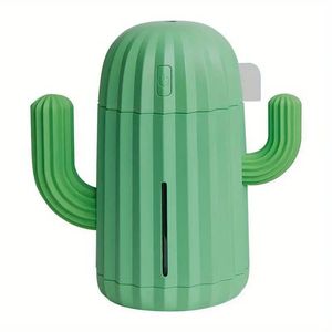 1pc Portable Cactus Humidifier with Night Light - Perfect for Yoga, Office, Spa, Bedroom - Silica Gel Diffuser for Tap Water Only - Cute and Aesthetic Design