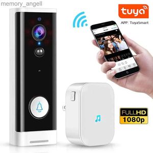 Campainhas Tuya Inteligente Campainha Sem Fio WiFi Monitor Externo de Alta Definição À Prova D 'Água Infravermelho Visão Noturna Vídeo Campainha YQ230928