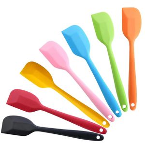 Multiple Color Silicone Baking Tools Spatula Heat-Resistant Non-stick Cooking Kitchen Utensils Non-deformable Soft Baking Spatula CPA5664 919