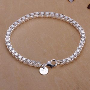 Prezent 925 Srebrna Bransoleta pudełka Aberdeen DFMCH172 Zupełnie nowa moda 925 Srebrny link łańcuchowy Bracelets269W