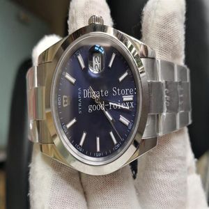 41mm Blue Watches Mens BP Factory Mechanical Asia 2813 Watch Men Business Date Sapphire Glass 126300 Automatic BPF Smooth Flute Be221l