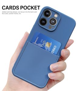Capa de telefone luxuosa de silicone Vogue para iPhone 15 14 13 12 Pro Max Samsung S23 Ultra S22 Plus Durável, resistente, protetora completa, macia, com compartimento para cartão, capa traseira
