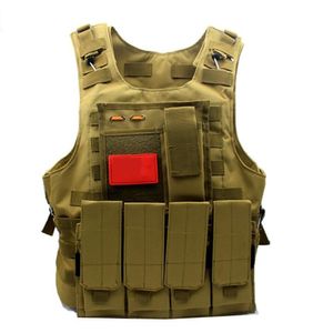 Tactical Vest Cs Airsoft Assault Molle Vest Equipment Outdoor Hunting Camouflage Vest Combat Waistcoat Adjustable Security Protective Vest