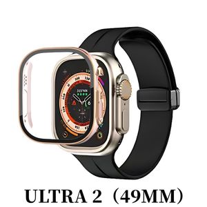 جودة عالية لـ Apple Watch Ultra 2 Series 9 45mm 49mm Iwatch Marine Strap Smart Watch Watch Watch Wireless Charging Strap Box Cover Cover Fast
