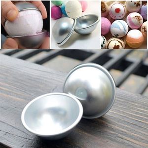 Fashion 6pcs set Mold Mould Aluminum Ellipsoid Cake Mold Bath Bomb Molds 3 Size tarte makeup cosmetics soap289S