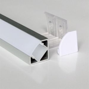 20m10 pezzi Molto 2m per pezzo Profilo in alluminio anodizzato per strisce luminose a forma di triangolo Strips284E