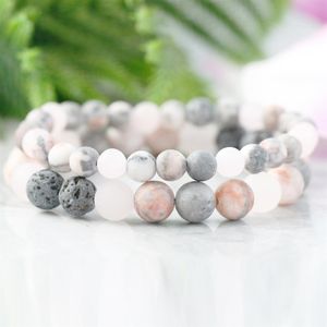 MG0960 6 mm Pink Rhodochrosite Diffuser Bracelet Essential Oil Aromatherapy Jewelry Handmade Lava Rock Energy Bracelet2614